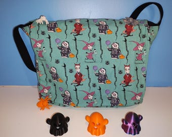 Halloween Skelett Messenger Tasche
