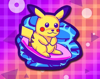サーフィンピカチュウ 8K解像度 10K DPI PNG ポケモンコレクション