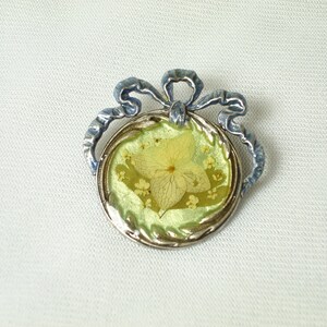 Pressed Flower Brooch from Paris Hand Enameled Pierre Bex