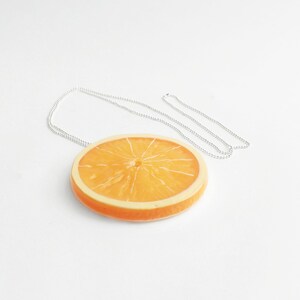 Orange Slice Necklace, Realistic Orange Necklace, Faux Fruit, Orange Festival, Orange Juice, Kawaii Cute, Summer Orange Jewelry, Fruit