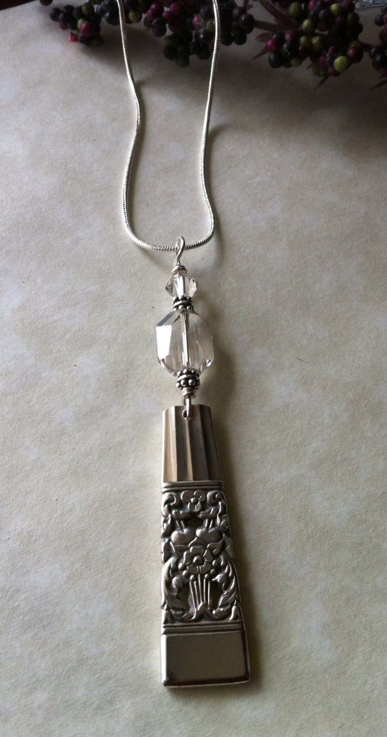 Vintage Silver Spoon Pendant and Necklace Pattern Name Etsy