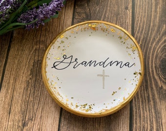 Grandma Ring Dish: Handmade Polymer Clay Trinket Dish