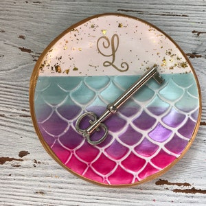 Personalized Mermaid Ring Dish, Personalized Mermaid Jewelry Dish, Mermaid Home Decor, Gifts For Teens, Gifts For Girls, Gifts For Women image 6