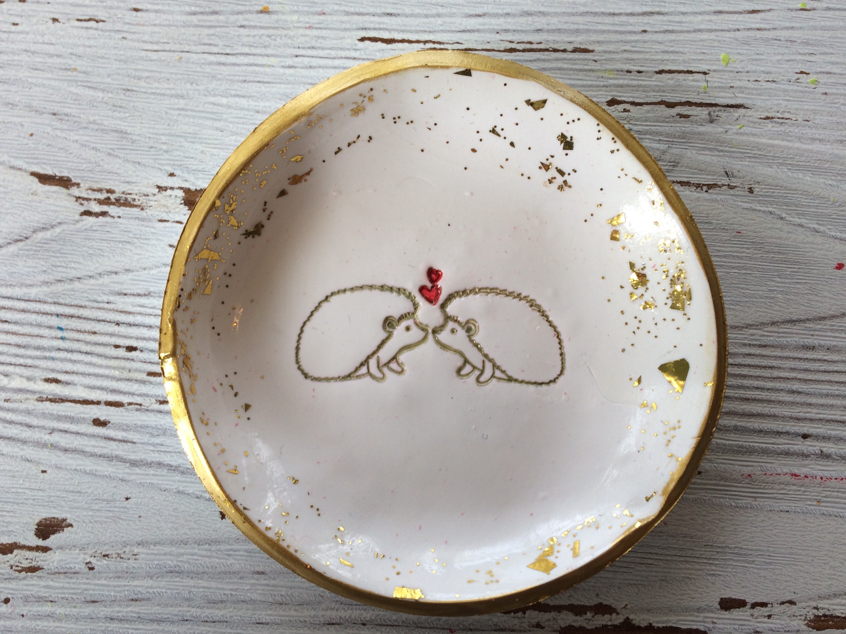 Hedgehog Ring Dish, Hedgehog Gifts, Wedding Jewelry Catchall, Gift For Couples, Bride,