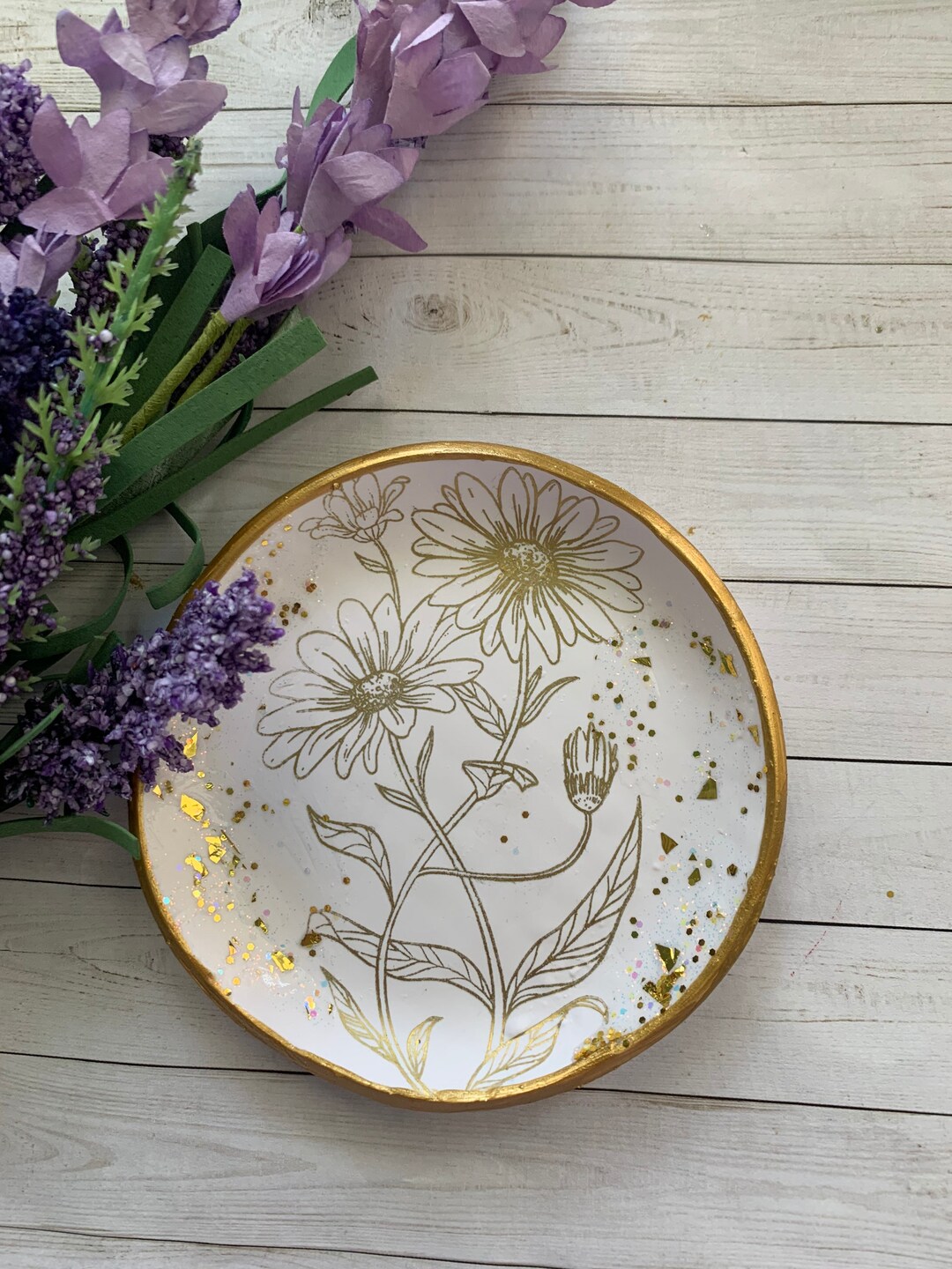 Daisy Ring Dish, Daisy Dish, Floral Ring Dish, Daisy Gifts, Daisy Decor