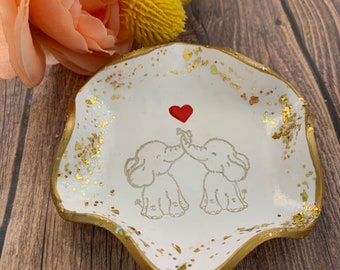 Elephant Ring Dish: Handmade Polymer Clay Trinket Catchall