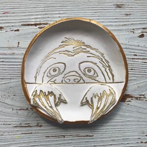 Sloth Ring Dish, Sloth Home Decor, Sloth Jewelry Dish, Gift for Him, Gift for Her, Gift for Teens, Bridesmaids Gifts, Beach Trinket, Sloths image 2