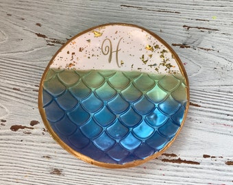 Personalized Mermaid Ring Dish, Personalized Mermaid Jewelry Dish, Mermaid Home Decor, Gifts For Teens, Gifts For Girls, Gifts For Women