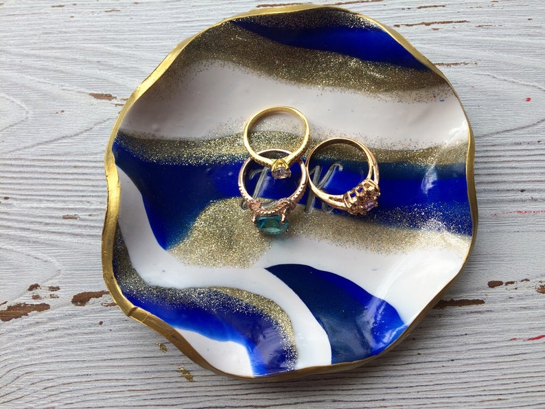 glitter ring dish, personalized gifts for women, bridal party gifts, trinket dish, beach bridesmaid gift, Mothers Day gift from daughter image 3