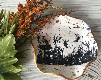 Fairy Ring Dish: Handmade Polymer Clay Jewelry Organizer