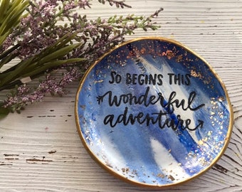 Let The Adventure Begin Ring Dish, Let The Adventure Begin Gifts, Wedding Gifts For Couples, Engagement Gifts, Wedding Gifts, Bridal Gifts