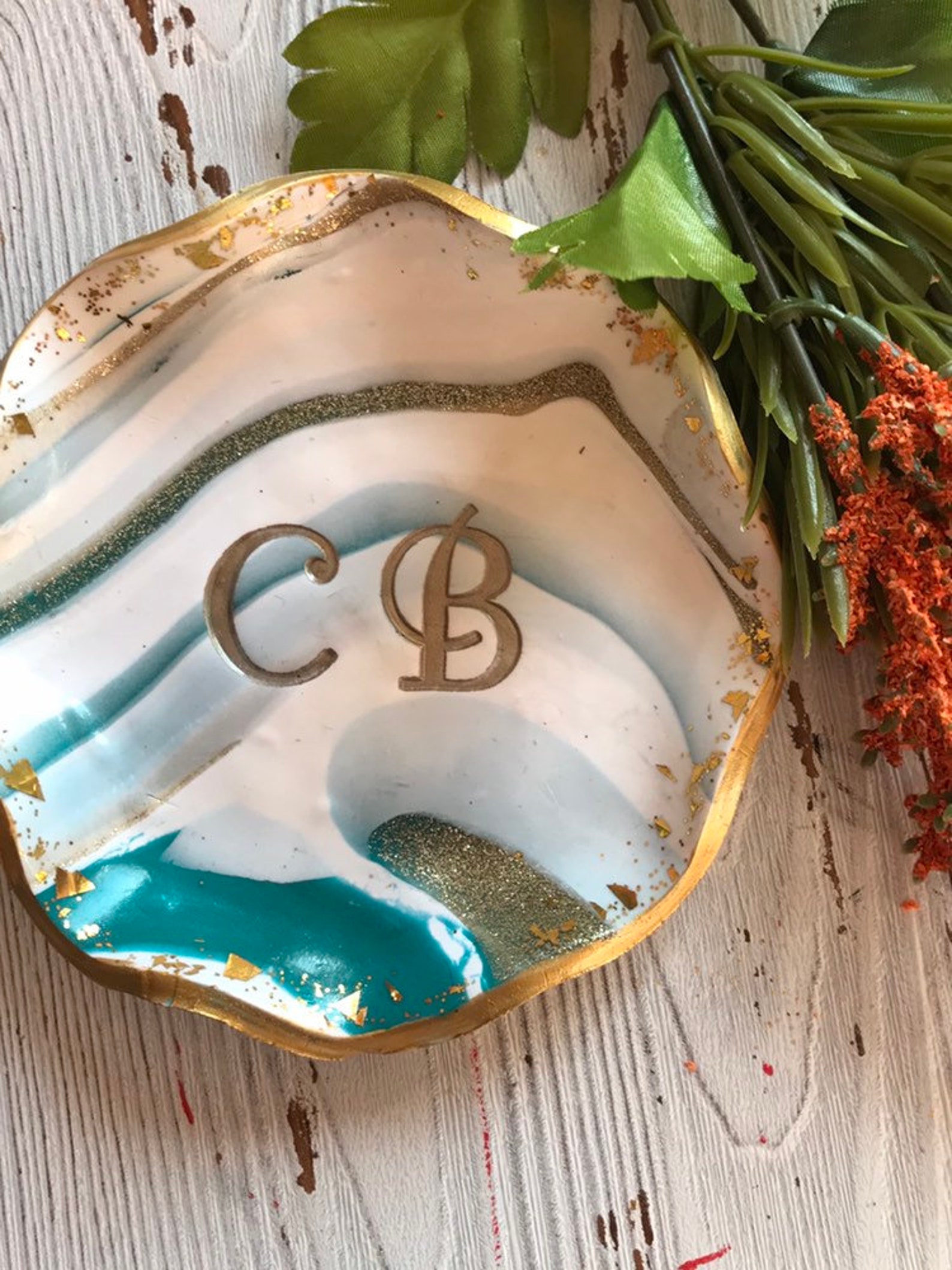Personalized Jewelry Dish, Monogram Ring Dish, Personalized Ring Dish ...