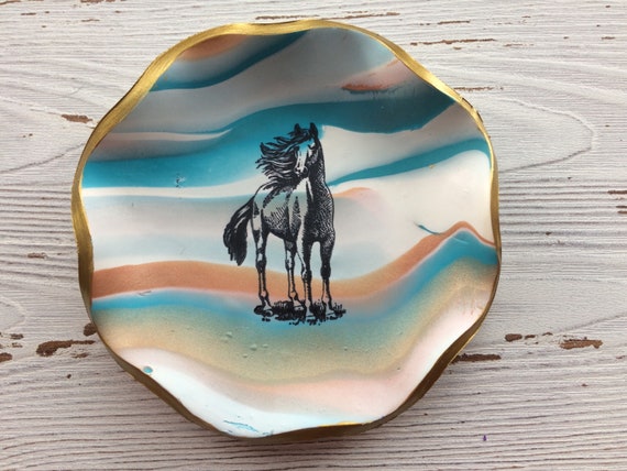 Horse Ring Holder Southwestern Decor Trinket Dish Horse Lover
