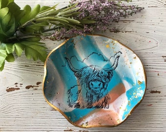 Highland Cow Ring Dish, Highland Cow Gifts, Highland Cow, Farm House Decor, Highland Cow Decor, Highland Cow Jewelry, Gifts For Her