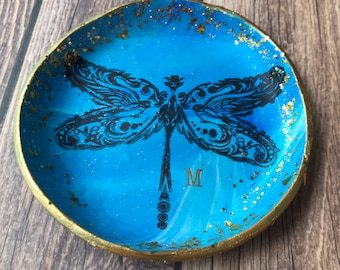 Dragonfly Ring Dish: Handmade Polymer Clay Trinket Holder