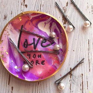 Love You More Ring Dish, Love You More Gift, Gift for Wife, Gift for Mom, Gift for Daughter, Gift for Girlfriend, Jewelry Dish, Bride Gift image 5