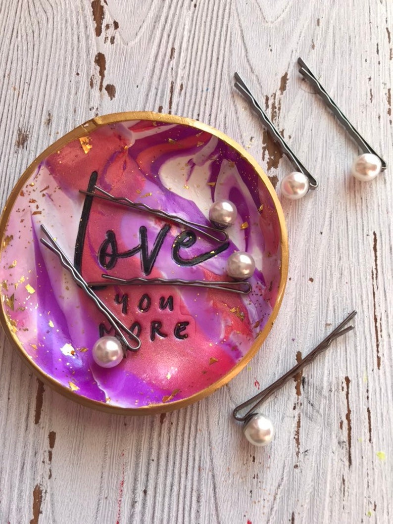 Love You More Ring Dish, Love You More Gift, Gift for Wife, Gift for Mom, Gift for Daughter, Gift for Girlfriend, Jewelry Dish, Bride Gift image 5