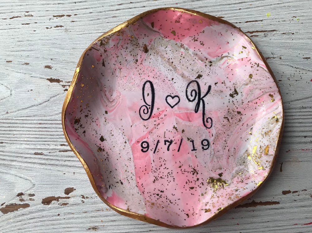 Personalized Jewelry Dish Wedding Date Ring Dish Gifts for Etsy