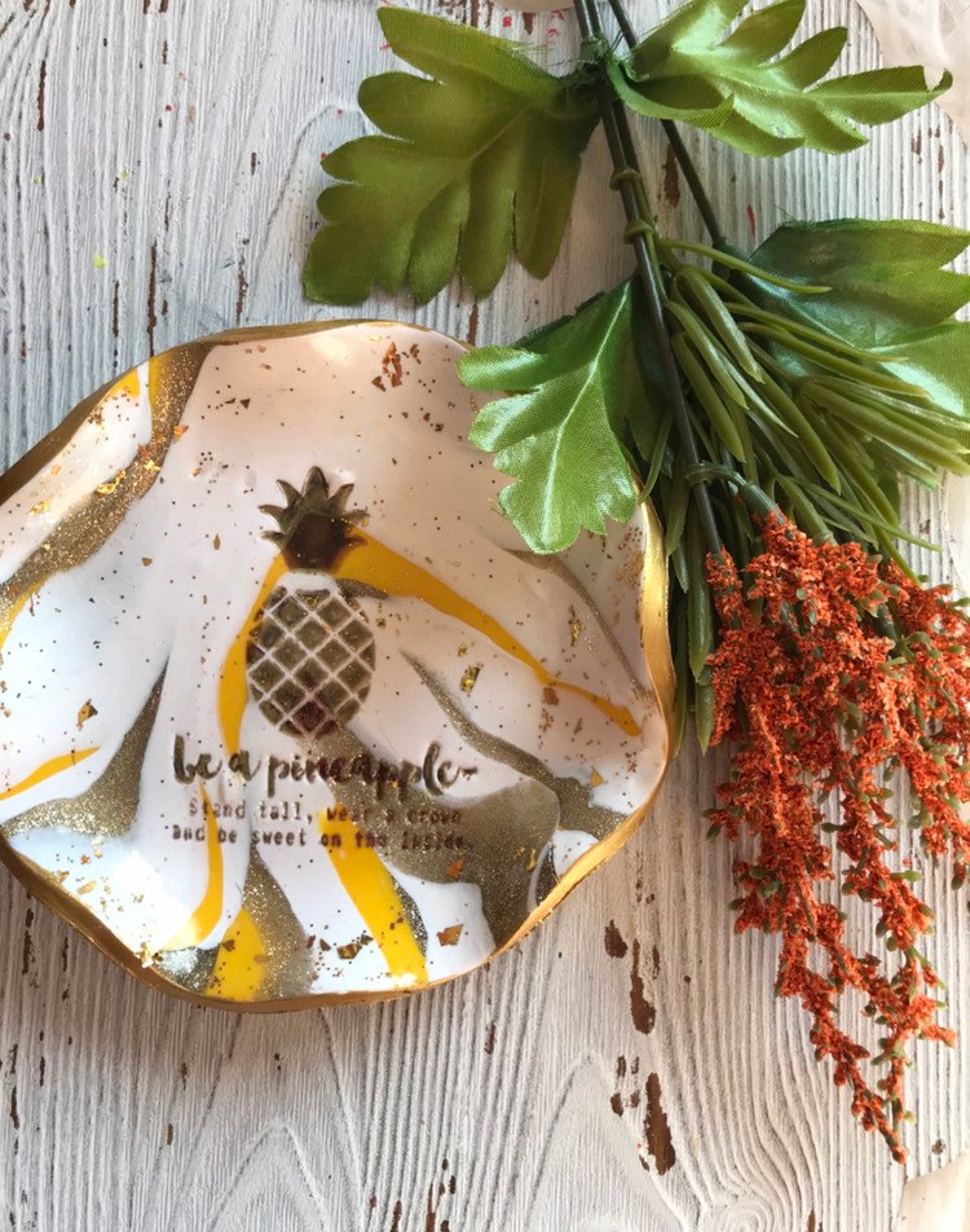 Be A Pineapple Ring Dish Pineapple Ring Dish Pineapple Etsy