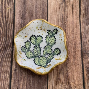 Cactus Ring Dish- Cactus Jewelry Dish, Cactus Gifts - Engagement Gift - Bohemian Ring Dish- Bridesmaid Gift- Southwestern- Cactus Decor