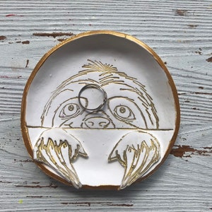 Sloth Ring Dish, Sloth Home Decor, Sloth Jewelry Dish, Gift for Him, Gift for Her, Gift for Teens, Bridesmaids Gifts, Beach Trinket, Sloths image 4