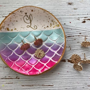 Personalized Mermaid Ring Dish, Personalized Mermaid Jewelry Dish, Mermaid Home Decor, Gifts For Teens, Gifts For Girls, Gifts For Women image 10