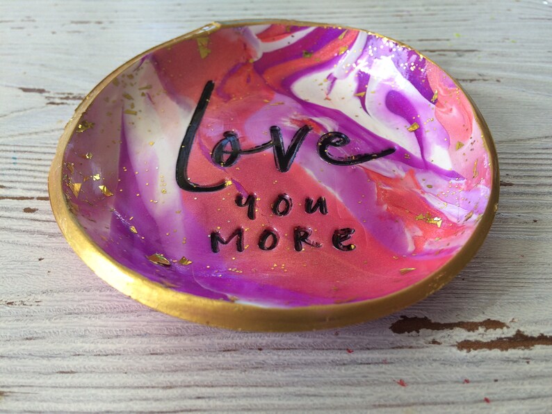 Love You More Ring Dish, Love You More Gift, Gift for Wife, Gift for Mom, Gift for Daughter, Gift for Girlfriend, Jewelry Dish, Bride Gift image 9