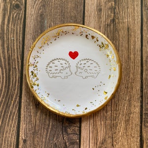 Hedgehog Ring Dish: Polymer Clay Jewelry Catchall