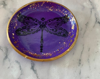 Dragonfly Ring Dish: Handmade Polymer Clay Trinket Holder