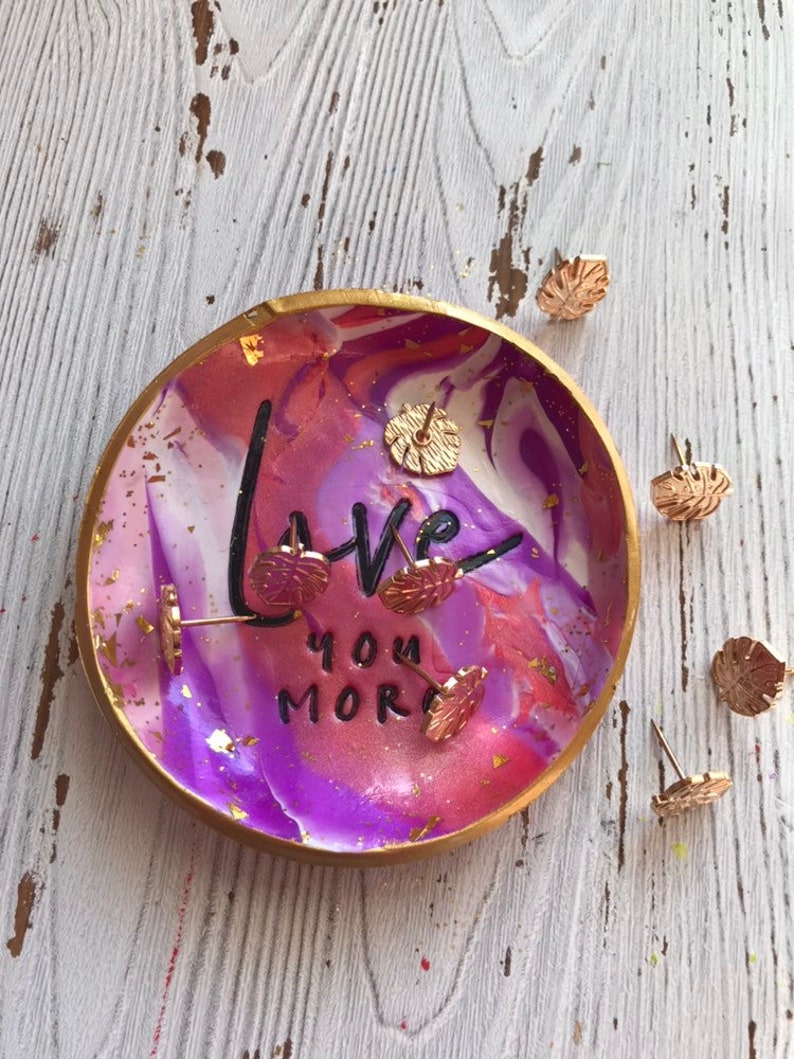 Love You More Ring Dish, Love You More Gift, Gift for Wife, Gift for Mom, Gift for Daughter, Gift for Girlfriend, Jewelry Dish, Bride Gift image 4