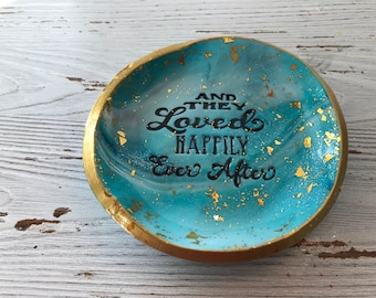 Happily Ever After Ring Dish: Polymer Clay Engagement Gift