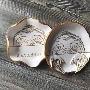 Sloth Ring Dish, Sloth Home Decor, Sloth Jewelry Dish, Gift for Him, Gift for Her, Gift for Teens, Bridesmaids Gifts, Beach Trinket, Sloths image 9