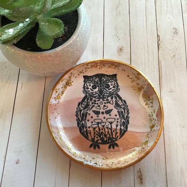 Owl Ring Dish, Owl Dish, Owl Gifts, Owl Decor, Owl Jewelry, Owl Lover Gifts, Gifts For Her, Engagement Gifts, Owl, Gift For Owl Lovers, Owls