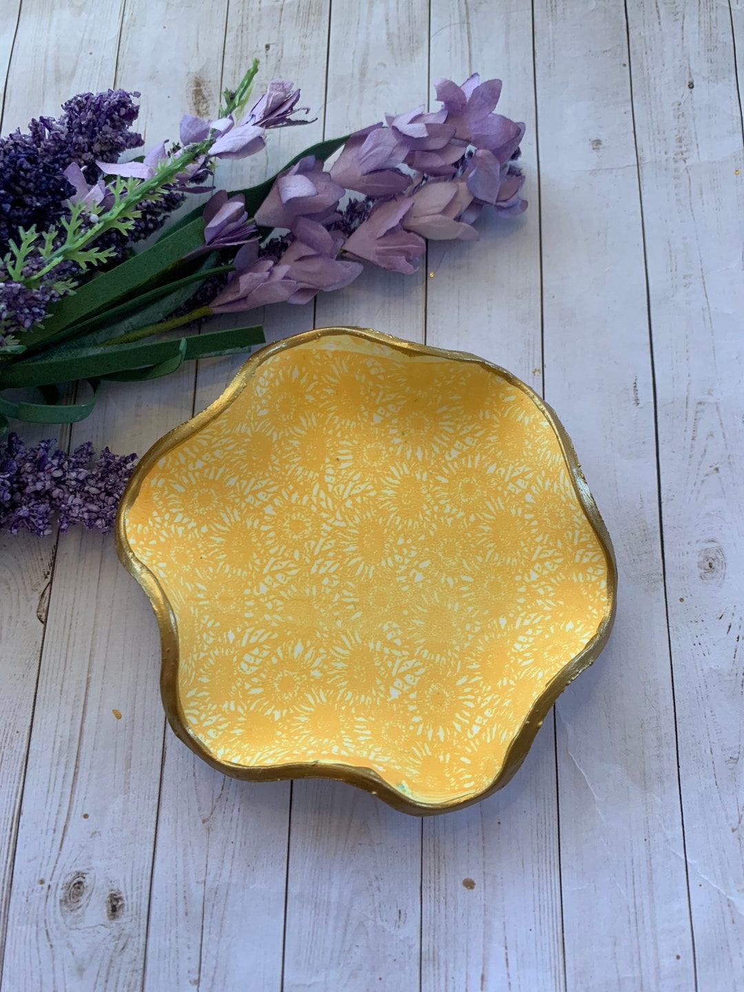Sunflower Ring Dish, Sunflower Dish, Floral Ring Dish, Sunflower Gifts, Sunflower Decor