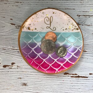 Personalized Mermaid Ring Dish, Personalized Mermaid Jewelry Dish, Mermaid Home Decor, Gifts For Teens, Gifts For Girls, Gifts For Women image 5