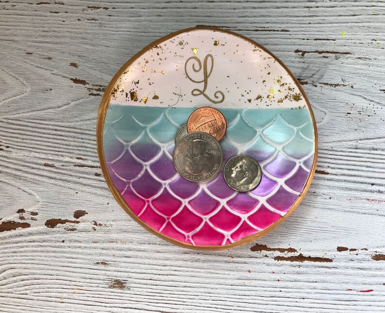 Personalized Mermaid Ring Dish, Personalized Mermaid Jewelry Dish, Mermaid Home Decor, Gifts For Teens, Gifts For Girls, Gifts For Women image 5