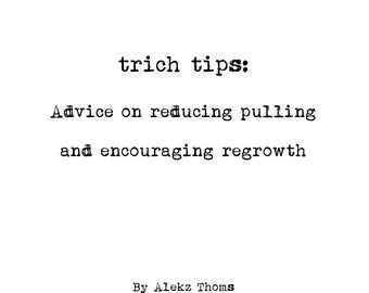 PDF Trich Tips: Przystępny Zine do Redukcji Trichotillomanii Wyrywanie i Odrastanie