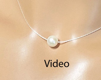 Classic Round Freshwater Pearl Necklace / Blemish Free /June Birthstone / AAAA 8+ mm Freshwater Pearl / Fine Sterling Silver / Gold Filled