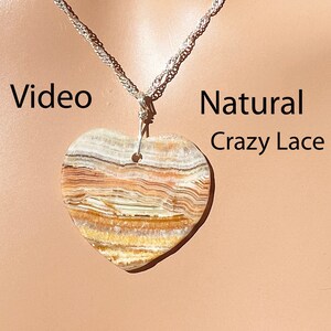 Natural Crazy Lace Necklace/ Natural  Stone/ Sterling Silver/ Yellow or Rose Gold Filled / 15.15Ct 29.95x28.18 or 1 1/16&quot; x1 1/8inch