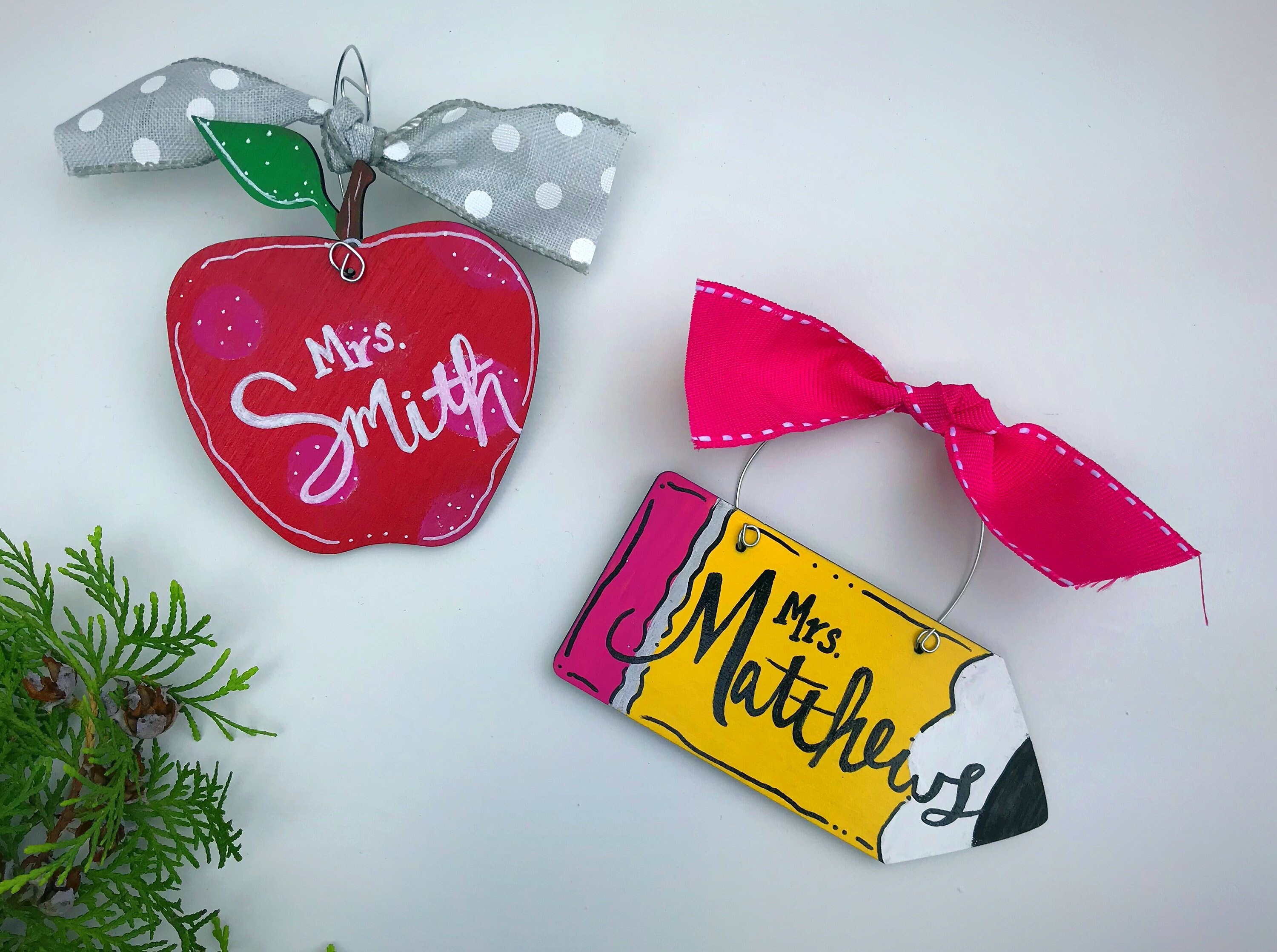 Personalized Teacher Ornament Teacher Christmas Ornament Etsy