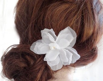 Silk flower bridal headpiece, wedding flower hair pin, bridal flower hair pin, bridal floral hair pin, wedding flower headpiece  Style 302