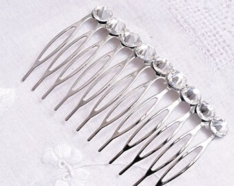 Bridal crystal headpiece, silver bridal hair comb, wedding hair accessories, wedding crystal hairpiece,  wedding crystal comb Style 255