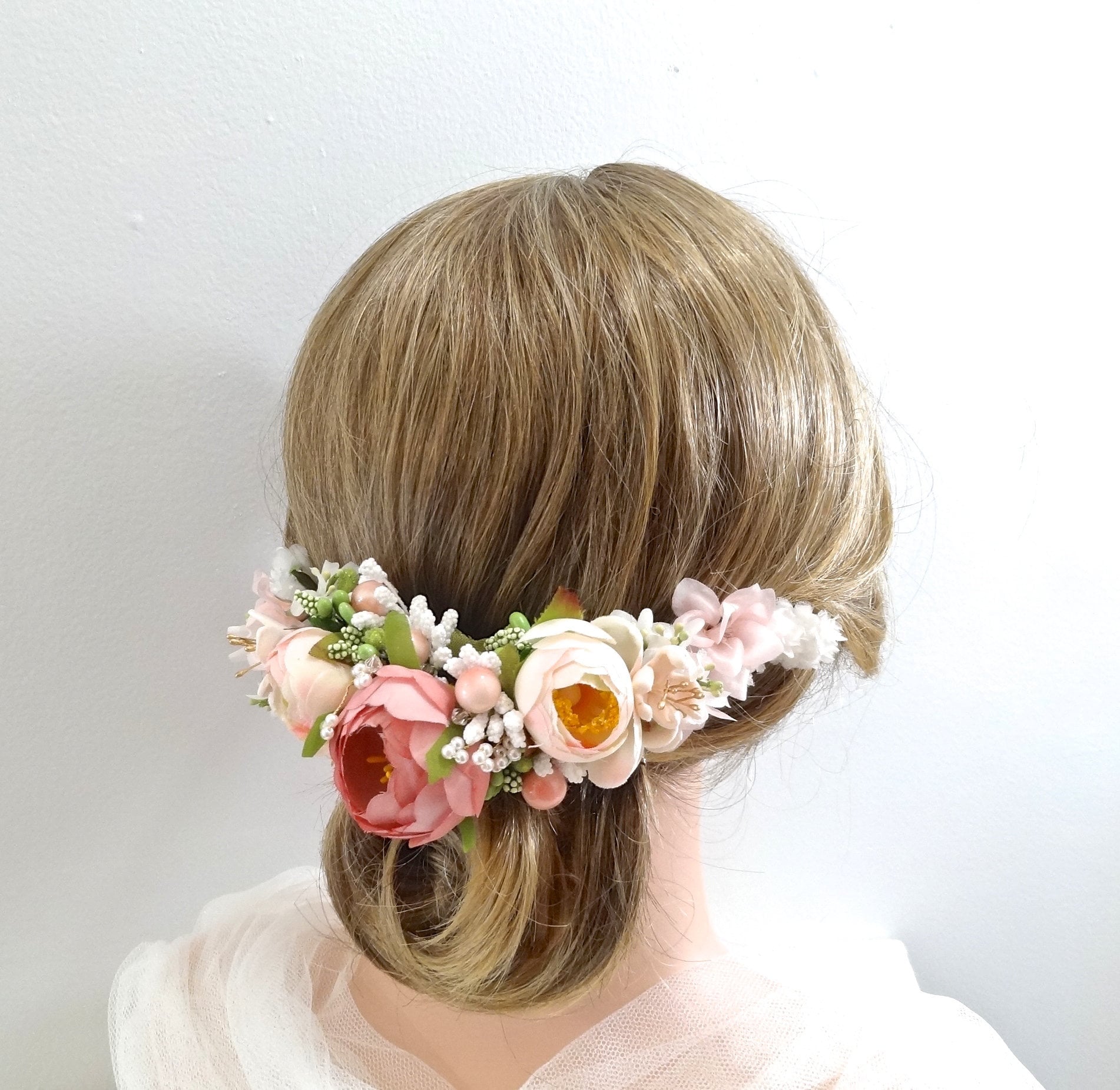 bridal floral headpiece