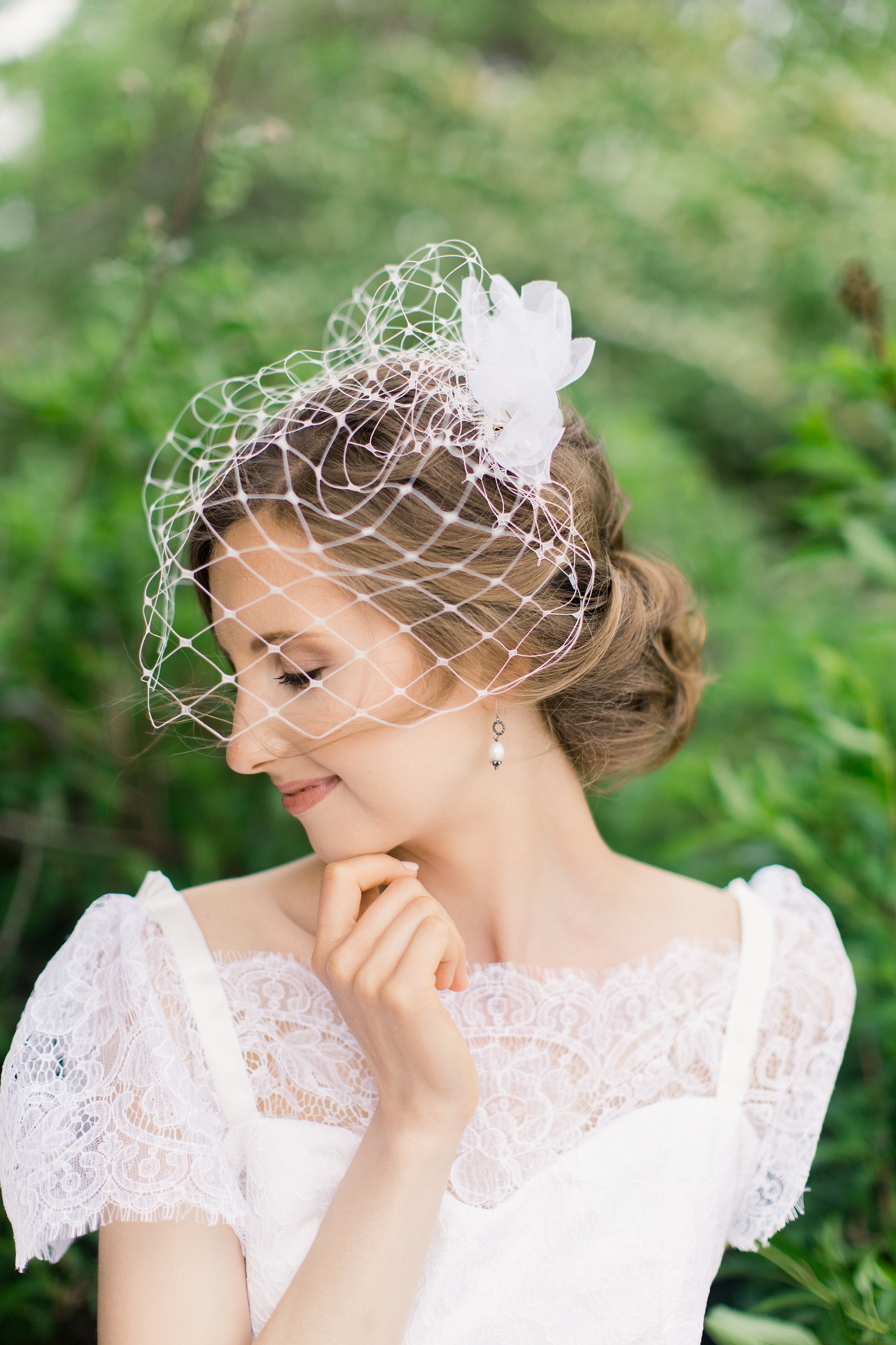 Adora by Simona Wedding Veils - Bridal Birdcage Veil