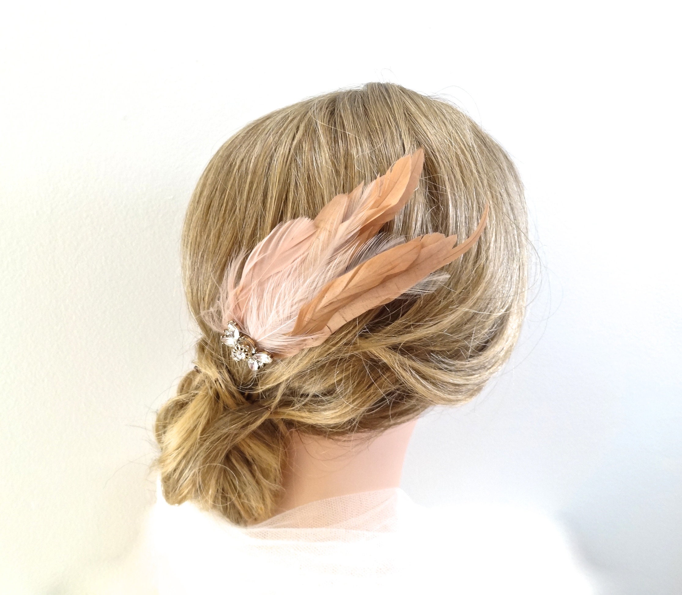 bridal feather headpiece
