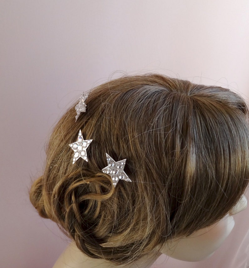 wedding hair jewelry star hair pins set of three bridal crystal hair pin Style 317 bridal crystal headpiece wedding crystal hair pin