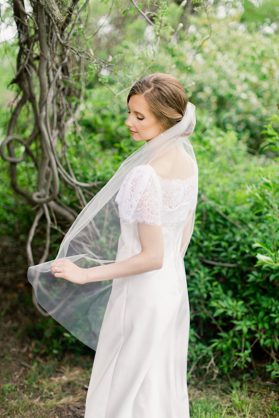 Sheer Tulle Wedding Veil Barely There Bridal Veil Minimalist - Etsy