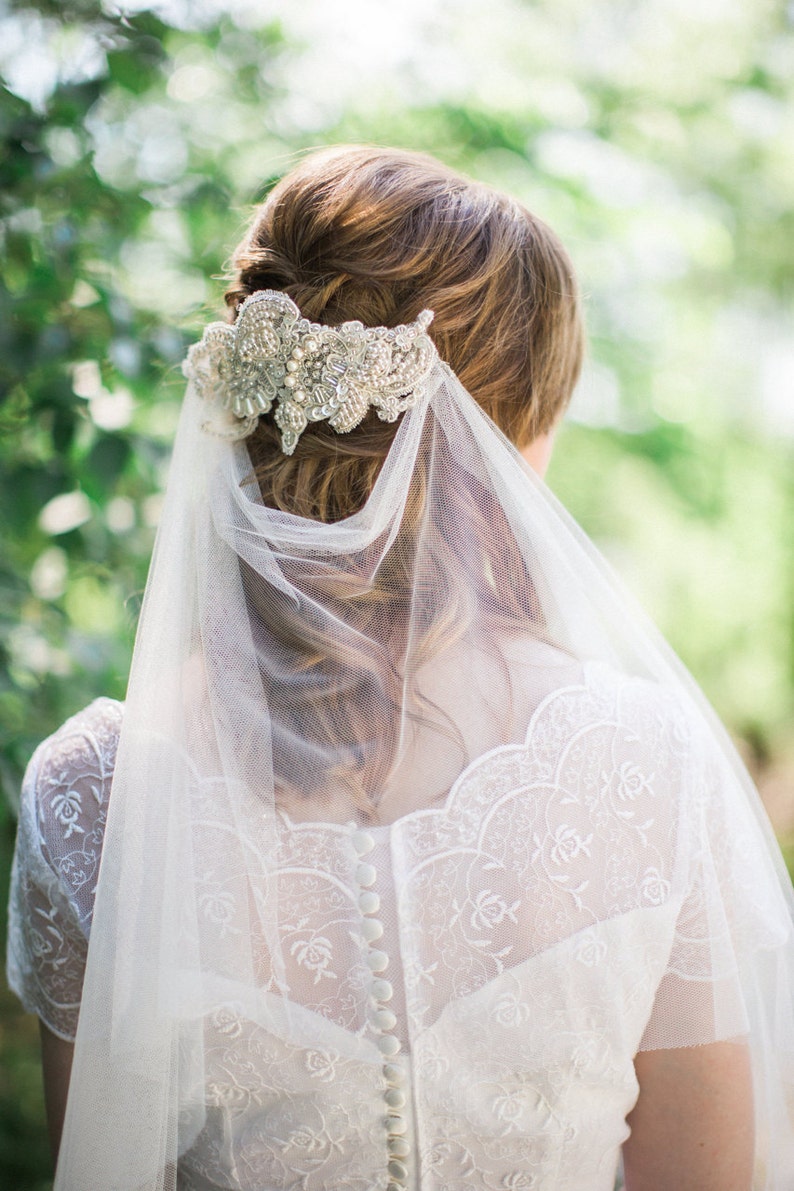 bridal lace headpiece