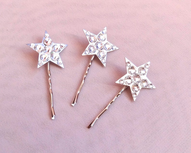wedding hair jewelry star hair pins set of three bridal crystal hair pin Style 317 bridal crystal headpiece wedding crystal hair pin