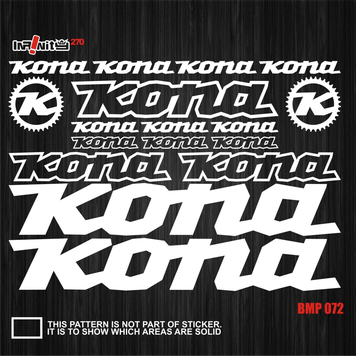 wBMP072 Kona Hawaii Bike Frame Sticker Tube Decal City Etsy